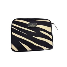Kate Spade New York Zebra Print Laptop Tablet Sleeve Black Cream Purple 10.5in picture