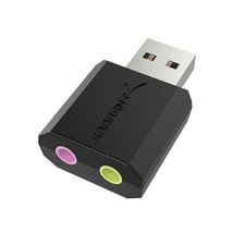 SABRENT USB External Stereo Sound Card Adapter, Plug & Play USB-A, USB-A picture
