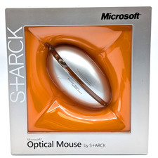 Microsoft Optical Mouse by Starck Designer Computer Wired USB Mouse Rare Vintage picture