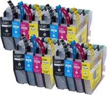 16PK New Ink Set + chip fits Brother LC401 MFC-J1010DW MFC-J1012DW MFC-J1170DW picture