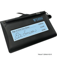 Topaz T-LBK460-BSB-R SigLite LCD 1x5 Signature Capture Pad via USB - Black picture