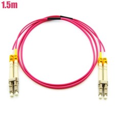 1.5M LC-LC OM4 40/100Gb Duplex 50/125 Multi Mode Fiber Optic Cable Erika Violet picture