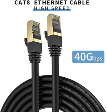 Cat 8 Ethernet RJ45 Cable 40Gbps Super Speed Patch LAN Network Gold Plated Lot picture