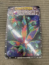 Vintage 1997 Raven Images Mousepad Psychedelic Peace Leaf New Sealed Computer Pa picture
