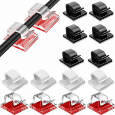10Pcs  Adhesive Cable Clips Wire Management Cord Organizer Holder Clamp Clear picture