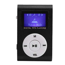 MP3, Mini Music Player, Portable MP3 Music Player, BackClip LCD Screen Black picture
