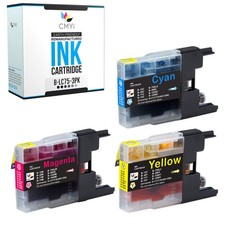 3-Pack Compatible CMYi LC75 Color Ink Cartridges fits Brother DCP-J525W J725DW picture