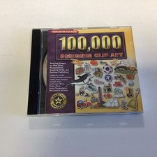 100,000 Designer Clip Art (PC WIN 98 cd rom 2000) Disc, Case,  picture