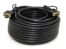 100ft Premium Durable VGA Male to Male Triple-Shield Cable with 3.5mm Audio Jack picture