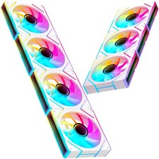 7 PCS ARGB Fan 4 Forward 3 Reverse 28 LED 120mm 4pin PWM Silent Case Cooler picture