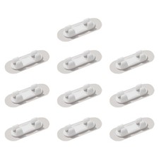 10Pcs White Plastic Adhesive Wire Clips Convenient Cable Organizers for Home picture