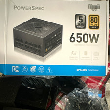 PowerSpec GPX650S 650W 80 PLUS Gold Fully Modular ATX Power Supply PSU picture