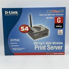 D-Link DP-G310 Wireless Print Server AirPlus G USB 54Mbps 802.11g Factory Sealed picture