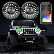 XKGLOW XK-7IN-JP-KIT-JL 2pc 7in App Control RGB Wrangler JL Headlight Kit picture