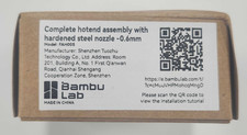 Bambu Lab Complete Hotend Assembly 0.6mm Hardened Steel X1C FAH005 OEM NEW picture