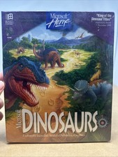 Vntg Microsoft Home Dinosaurs SEALED NEW Big Box Software PC windows King RARE picture