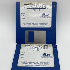 1988 Chess master 2100 Apple IIGS Disk 1 & 2 Vintage Floppy Disk  picture