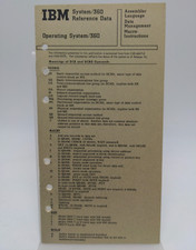 IBM System/360 Command Language Reference Data Booklet 1970s Vintage System360 picture