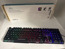 RK100+ Rainbow LED Backlit USB Wired Mechanical Feeling Gaming Keyboard picture