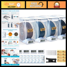 4 Pack 3D Printer Filament Storage Box - Airtight, Waterproof, Dustproof Contain picture