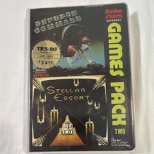 TRS-80 Games Pack Two 26-1925 Defense Command Stellar Escort CIB Tandy picture