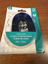 Jasco 25ft Black Phone Line Cord Model 76580 RJ11 Telephone Cable picture