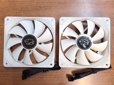 (LOT OF 2) NEW GAMING iBUYPOWER DESKTOP WHITE CASE COOLING FAN DC 12V 0.2A 4-PIN picture