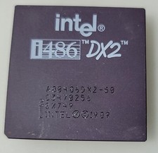 Vintage Rare Intel i486 DX2 A80486DX2-50 SX749 Processor Collection/Gold picture