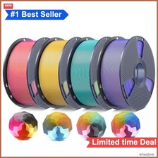 Silk PLA Plus Filament Bundle Multicolor 1.75mm 4kg Four Color Spools 3D picture
