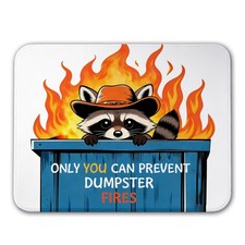 Dumpster Fire Raccoon Mouse Pad,10x8 Inch picture