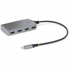 StarTech 4-Port USB-C Hub, 5Gbps, Bus Powered, 4x USB-A Ports, Optional picture