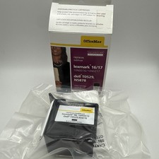 OfficeMax Replacement Lexmark 16 17 Black Ink Cartridge Dell T0529 N5878 Sealed picture
