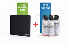 Innovera Compressed 10oz Air Duster Cleaning Can - Pack of 6 -Free Mousepad-BOGO picture