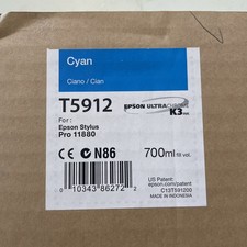 Original Ink EPSON Stylus Pro 11880 / T5912 Cyan 700ml Cartridge picture