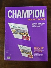 Champion Ink Jet Paper 100 Sheets 8.5x11 Letter Matte Finish 35 lb picture