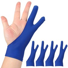 4pcs Artist Drawing Glove m Size Two Fingers Graphics Painting Glove Blue picture