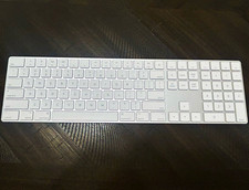 Apple Magic Keyboard with Numeric Keypad Wireless Bluetooth Silver White A1843 picture