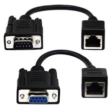 Rj45 To Rs232 Cable Db9 9pin Serial Port Female&male To Rj45 Female Cat5/6 Ether picture