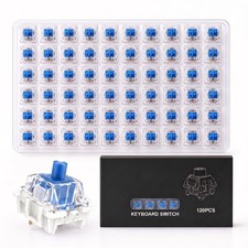 Blue Clicky Mechanical Keyboard Switches 3Pin 50gf RGB SMD Keys 120 PCS New picture
