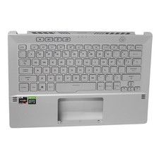 90NR03F2-R31US1 ASUS Palmrest Top Cover w/KB US Silver Backlit ROG GA401IV GRADE picture