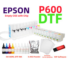 DTF Printing Kit for Sure Color P600 : CISS, Ink, Film, Powder, RIP picture