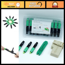 100pcs SC APC Fiber Optic Connectors & Tools - Reusable Single Mode Fast Connect picture