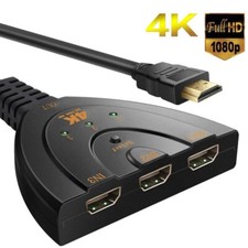 0.5m 4K 3x1 HDMI Switch Cable Adapter 1080P 3 In 1 Out Switcher PC To TV Monitor picture