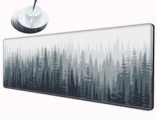 Misty Forest Gaming Mousepad XXL Desk Mat Large Extended Non Slip 36x12 Inch picture