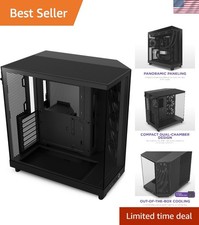 H6 Flow Black Gaming Case - Mid Tower with Panoramic View and Optimal Airflow picture