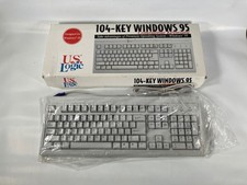 Vintage U.S. Logic 104-Key Windows 95 Keyboard New Old Stock in Original Box picture