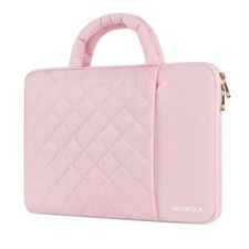 13.3 Inch Puffy Laptop Case Quilted Sleeve For MacBook Neo Air Pro 13 Pink picture