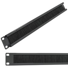 Electriduct Brushed 1U Cable Manager Server - Brushed, Black - 1 Piece picture