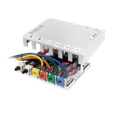 HUBBELL PREMISE WIRING HSB12W Surface Mount Box,12 Ports,White picture