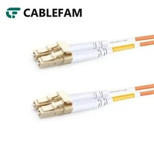 [2pcs] 1M‑10M LC UPC to LC UPC Duplex OM2 LSZH Multimode Fiber Patch Cord LAN picture